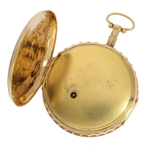 Swiss gold repeating verge watch with Jacquemart Circa 1820 Swiss gold repeating verge watch with Jacquemart Circa 1820