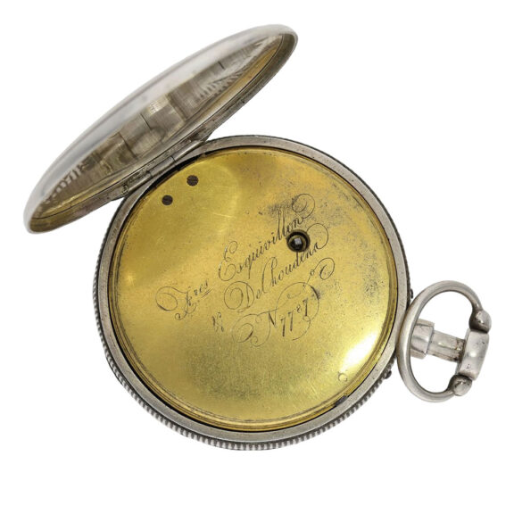 Swiss silver repeating verge watch with Jacquemart Circa 1800 Swiss silver repeating verge watch with Jacquemart Circa 1800