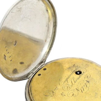 Swiss silver repeating verge watch with Jacquemart Circa 1800