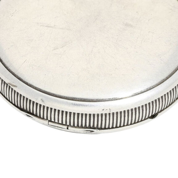 Swiss silver repeating verge watch with Jacquemart Circa 1800 Swiss silver repeating verge watch with Jacquemart Circa 1800