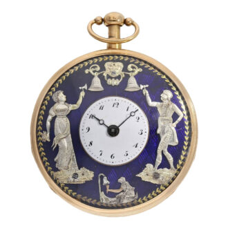 Swiss rose gold repeating verge with Jacquemarts Circa 1820 Swiss rose gold repeating verge with Jacquemarts Circa 1820