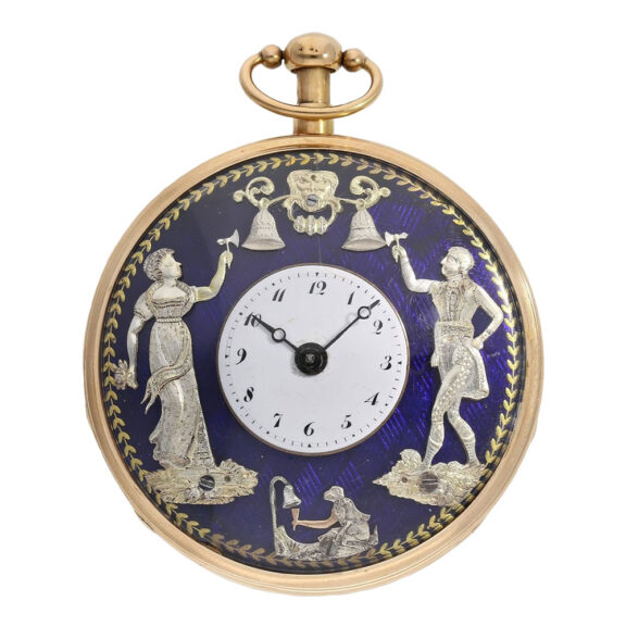 Swiss rose gold repeating verge with Jacquemarts Circa 1820 Swiss rose gold repeating verge with Jacquemarts Circa 1820