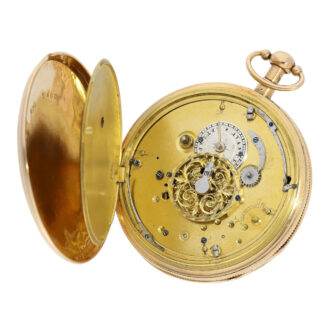 Swiss rose gold repeating verge with Jacquemarts Circa 1820 Swiss rose gold repeating verge with Jacquemarts Circa 1820
