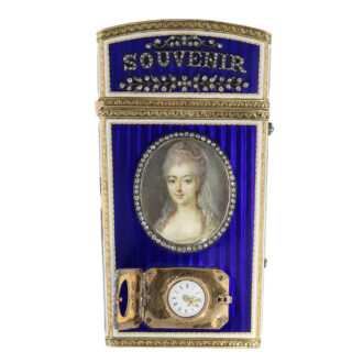 French gold, enamel and diamond-set Carnet de Bal Circa 1830 French gold, enamel and diamond-set Carnet de Bal Circa 1830