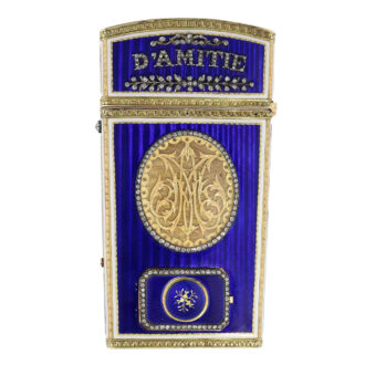 French gold, enamel and diamond-set Carnet de Bal Circa 1830 French gold, enamel and diamond-set Carnet de Bal Circa 1830