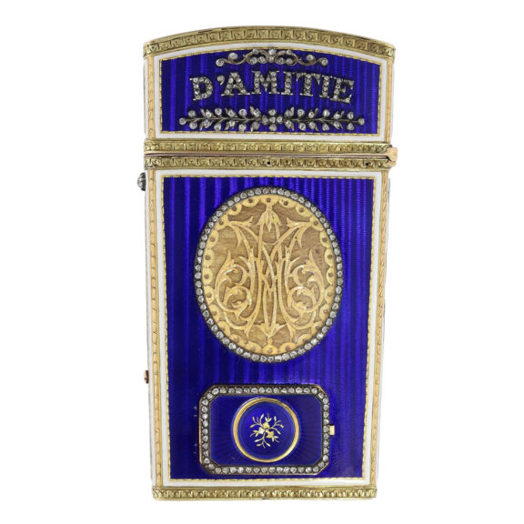 French gold, enamel and diamond-set Carnet de Bal Circa 1830 French gold, enamel and diamond-set Carnet de Bal Circa 1830
