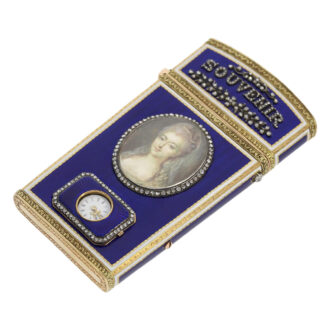 French gold, enamel and diamond-set Carnet de Bal Circa 1830 French gold, enamel and diamond-set Carnet de Bal Circa 1830