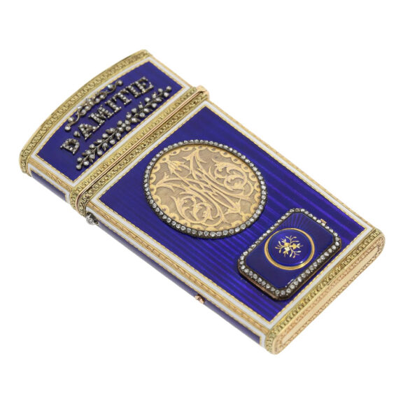 French gold, enamel and diamond-set Carnet de Bal Circa 1830 French gold, enamel and diamond-set Carnet de Bal Circa 1830