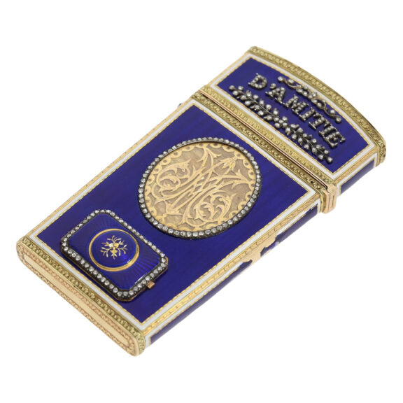 French gold, enamel and diamond-set Carnet de Bal Circa 1830 French gold, enamel and diamond-set Carnet de Bal Circa 1830