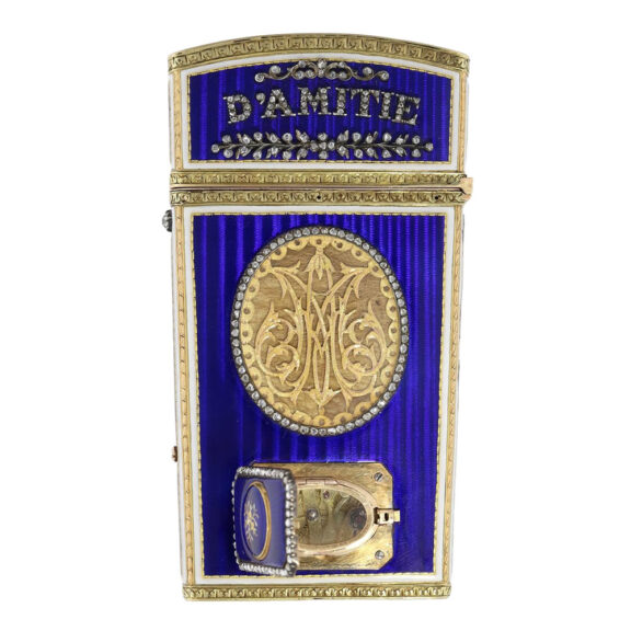 French gold, enamel and diamond-set Carnet de Bal Circa 1830 French gold, enamel and diamond-set Carnet de Bal Circa 1830
