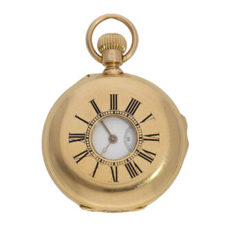 Swiss gold half-hunting cased repeating watch Circa 1880