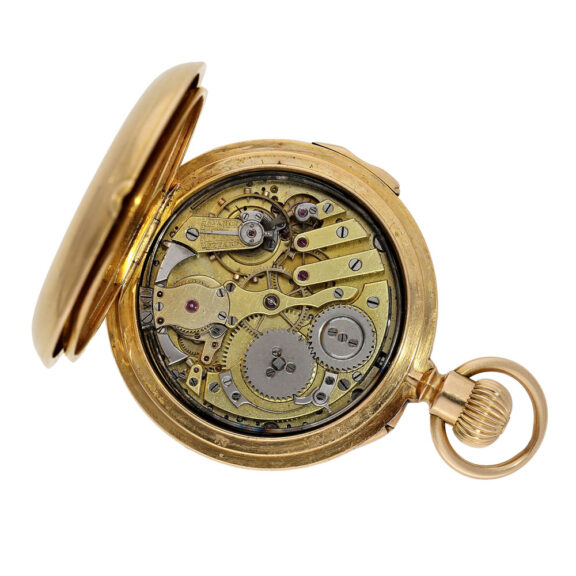 Swiss gold half-hunting cased repeating watch Circa 1880 Swiss gold half-hunting cased repeating watch Circa 1880