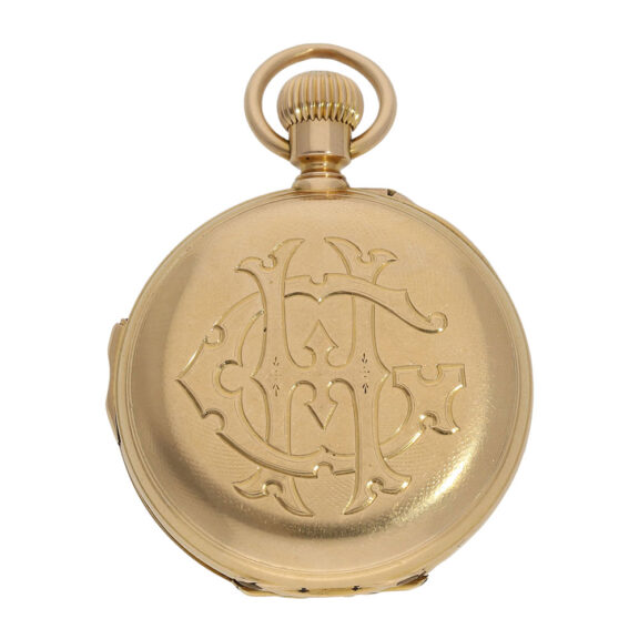 Swiss gold half-hunting cased repeating watch Circa 1880
