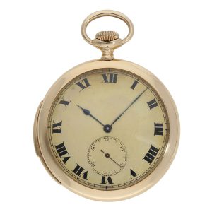 German gold repeating Cartier-style precision watch Circa 1920