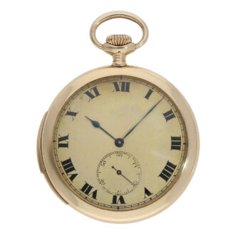 German gold repeating Cartier-style precision watch Circa 1920