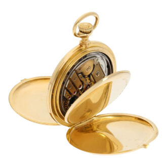 French gold hunting cased repeating lever watch Circa 1910