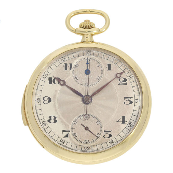 Swiss gold repeating lever chronograph with register Circa 1920