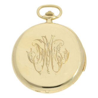 Swiss gold repeating lever chronograph with register Circa 1920