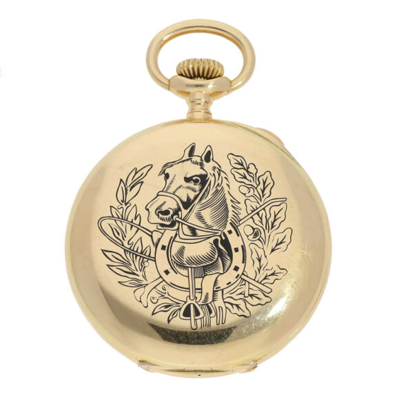Swiss gold and enamel split second chronograph Circa 1904 Swiss gold and enamel split second chronograph Circa 1904
