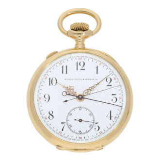 Swiss gold and enamel split second chronograph Circa 1904 Swiss gold and enamel split second chronograph Circa 1904