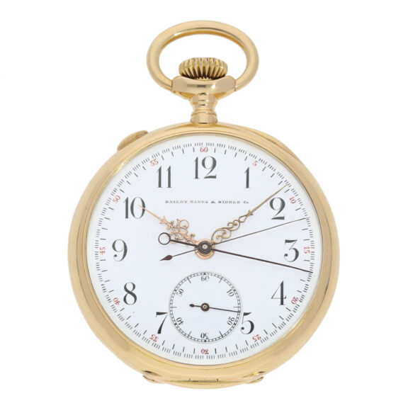 Swiss gold and enamel split second chronograph Circa 1904 Swiss gold and enamel split second chronograph Circa 1904
