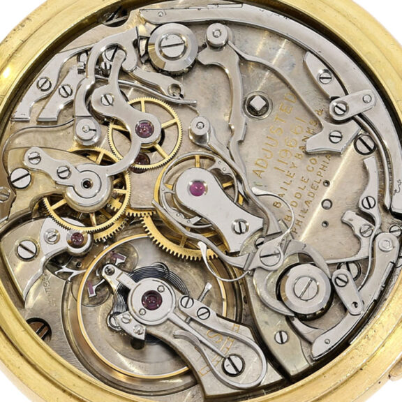 Swiss gold and enamel split second chronograph Circa 1904 Swiss gold and enamel split second chronograph Circa 1904