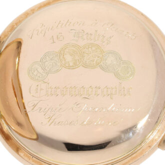 Swiss rose gold repeating astronomical lever watch Circa 1900 Swiss rose gold repeating astronomical lever watch Circa 1900