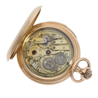 Swiss rose gold repeating lever precision watch Circa 1897-1899