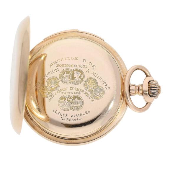 Swiss rose gold repeating lever precision watch Circa 1897-1899 Swiss rose gold repeating lever precision watch Circa 1897-1899
