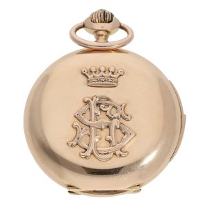 Swiss rose gold repeating lever precision watch Circa 1897-1899