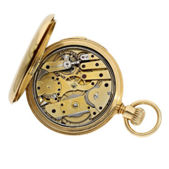 Swiss 18K gold quarter repeating lever precision watch Circa 1875