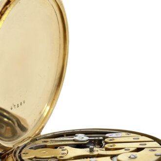Swiss 18K gold quarter repeating lever precision watch Circa 1875