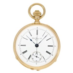 Early Swiss gold ankerchronometer chronograph Circa 1883