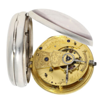 English silver open faced duplex deck chronometer Circa 1820 English silver open faced duplex deck chronometer Circa 1820