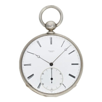 Highly interesting French silver chronometer pocket watch Circa 1845
