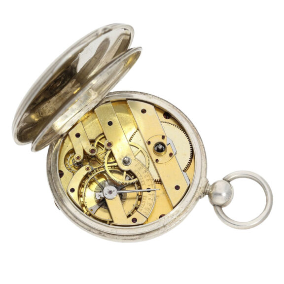 Highly interesting French silver chronometer pocket watch Circa 1845 Highly interesting French silver chronometer pocket watch Circa 1845