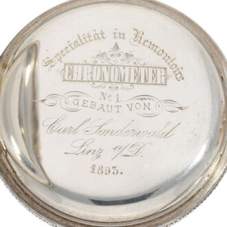 Austrian silver and rose gold hunting cased chronometer Circa 1893 Austrian silver and rose gold hunting cased chronometer Circa 1893