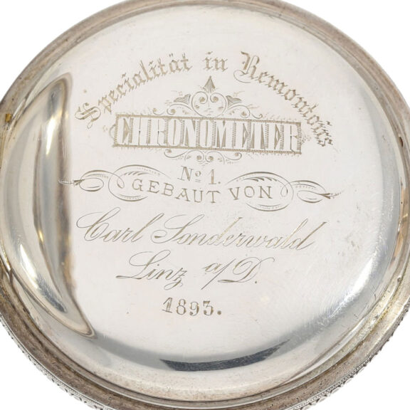 Austrian silver and rose gold hunting cased chronometer Circa 1893 Austrian silver and rose gold hunting cased chronometer Circa 1893