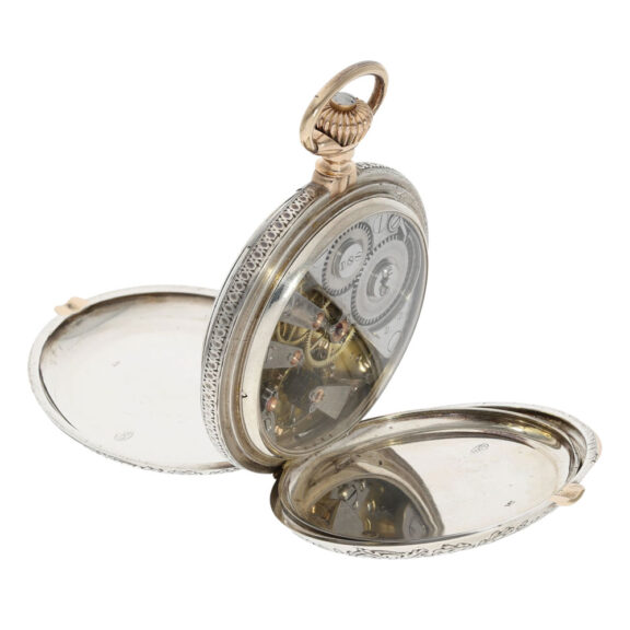 Austrian silver and rose gold hunting cased chronometer Circa 1893 Austrian silver and rose gold hunting cased chronometer Circa 1893