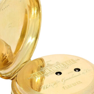 High-quality Swiss 18K gold hunting cased chronometer Circa 1860 High-quality Swiss 18K gold hunting cased chronometer Circa 1860