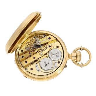 Swiss ankerchronometer with en grisaille scene Circa 1860 Swiss ankerchronometer with en grisaille scene Circa 1860