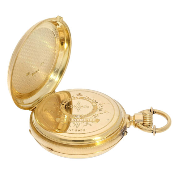 Swiss ankerchronometer with en grisaille scene Circa 1860 Swiss ankerchronometer with en grisaille scene Circa 1860