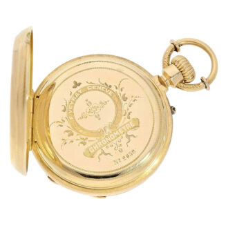 Swiss ankerchronometer with en grisaille scene Circa 1860 Swiss ankerchronometer with en grisaille scene Circa 1860