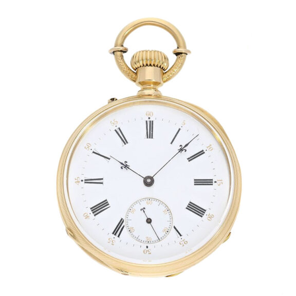Swiss ankerchronometer with en grisaille scene Circa 1860 Swiss ankerchronometer with en grisaille scene Circa 1860