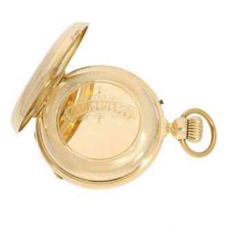 Interesting Swiss 18K gold pocket chronometer Circa 1860 Interesting Swiss 18K gold pocket chronometer Circa 1860