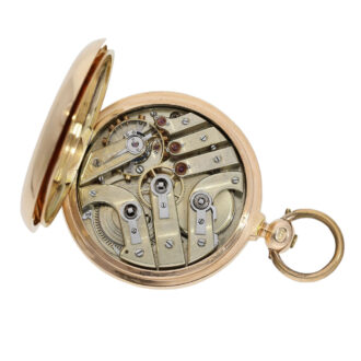 Swiss 14K rose gold hunting cased pocket chronometer Circa 1870 Swiss 14K rose gold hunting cased pocket chronometer Circa 1870