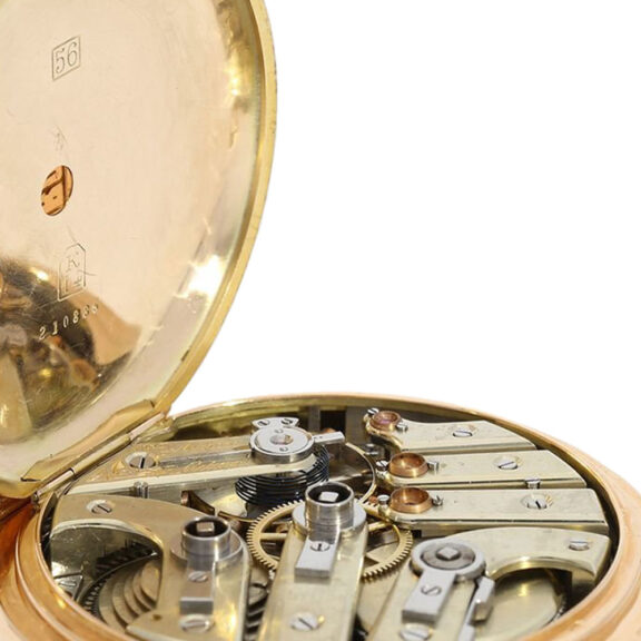 Swiss 14K rose gold hunting cased pocket chronometer Circa 1870 Swiss 14K rose gold hunting cased pocket chronometer Circa 1870