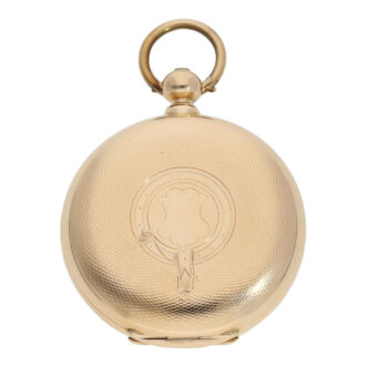 Swiss 14K rose gold hunting cased pocket chronometer Circa 1870 Swiss 14K rose gold hunting cased pocket chronometer Circa 1870