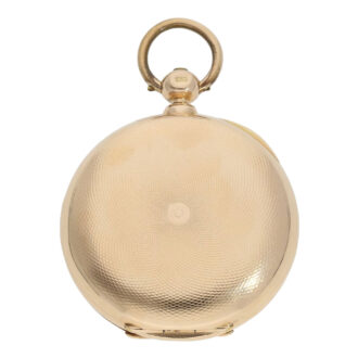 Swiss 14K rose gold hunting cased pocket chronometer Circa 1870 Swiss 14K rose gold hunting cased pocket chronometer Circa 1870