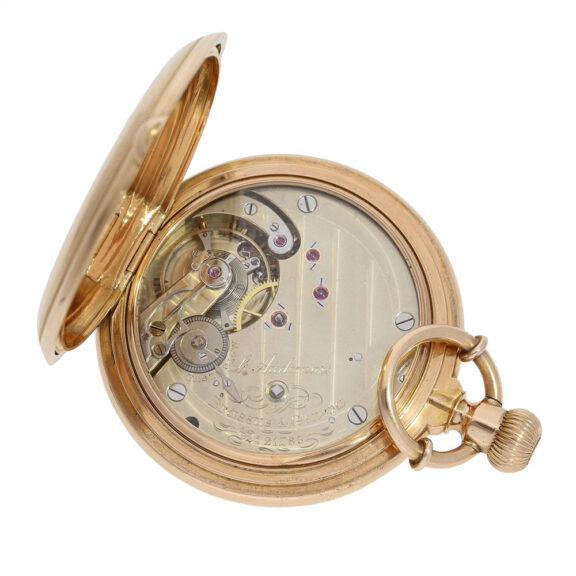 Swiss rose gold hunting cased ankerchronometer Circa 1880 Swiss rose gold hunting cased ankerchronometer Circa 1880